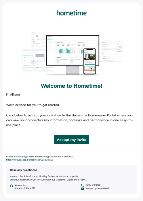 Homeowner Invitation Email Example - 062025